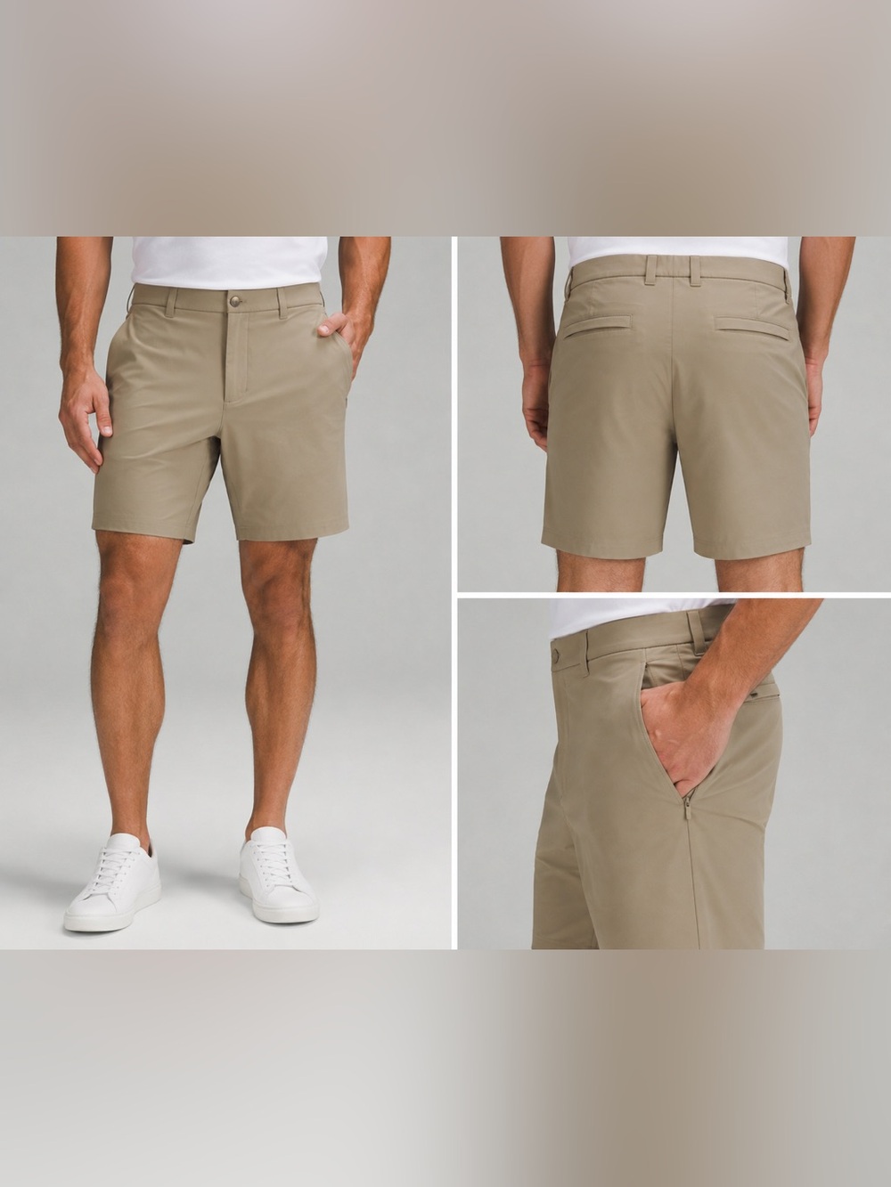 Lululemon Commission Golf Shorts Khaki Tan Stretch Performance Men’s 36